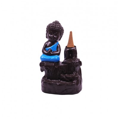 Подставка для благовоний Стелющийся Дым с маленьким Буддой керамическая 13 cv