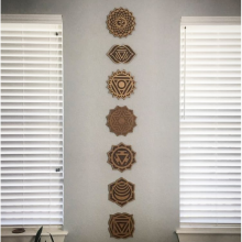 Деревянные чакры - подвес на стену