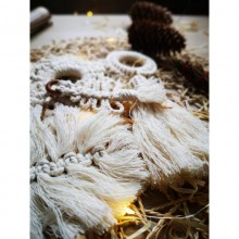 Новогодние ёлочные игрушки "Макраме"