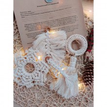 Новогодние ёлочные игрушки "Макраме"