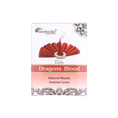 Благовония конусные Кровь Дракона (Dragons Blood) Aromatika 12 шт/уп.
