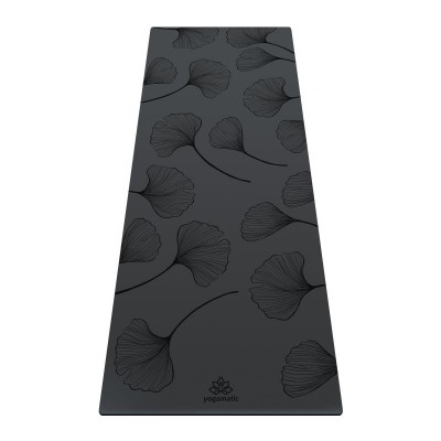 Коврик для йоги ArtYogamatic Leaf Grey 185 см x 68 см x 4 мм