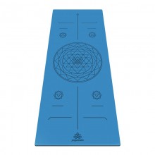 Коврик для йоги ArtYogamatic Travel Sri Yantra Blue 185 см x 68 см x 2 мм