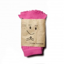 Носки для йоги ярко-розовые