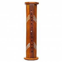 Подставка для благовоний Башня Коричневая деревянная 30.5 см