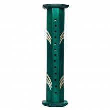 Подставка для благовоний Башня Зелёная деревянная 30.5 см