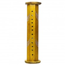Подставка для благовоний Башня Жёлтая деревянная 30.5 см